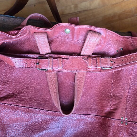 Stunning Jerome Dreyfuss Billy M Bag Goatskin brick red - Picture 13 of 16